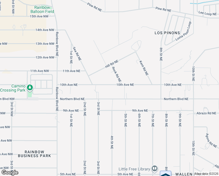 map of restaurants, bars, coffee shops, grocery stores, and more near 252 10th Avenue Northeast in Rio Rancho