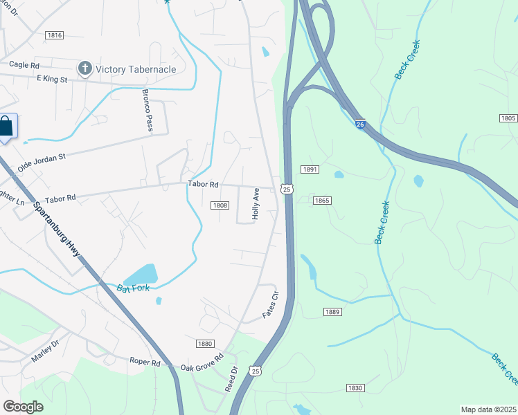 map of restaurants, bars, coffee shops, grocery stores, and more near 117 County Road 1888 in East Flat Rock