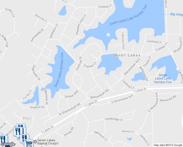 map of restaurants, bars, coffee shops, grocery stores, and more near 106 Dogwood Lane in West End