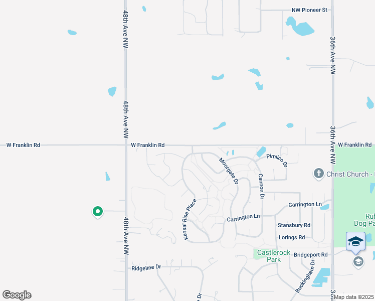 map of restaurants, bars, coffee shops, grocery stores, and more near 4600 Kingsland Road in Norman