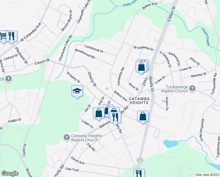 map of restaurants, bars, coffee shops, grocery stores, and more near 205 Belton Avenue in Mount Holly