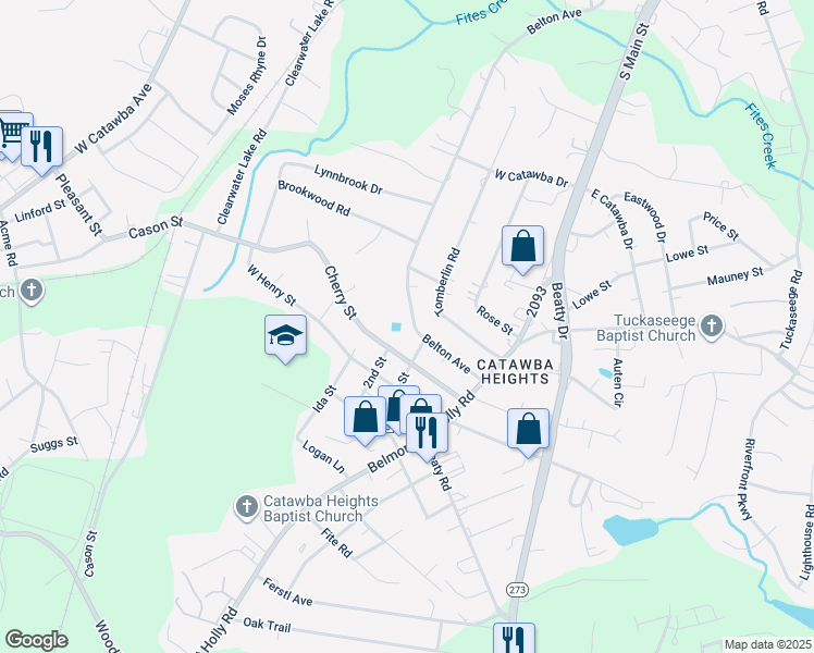 map of restaurants, bars, coffee shops, grocery stores, and more near 205 Belton Avenue in Mount Holly