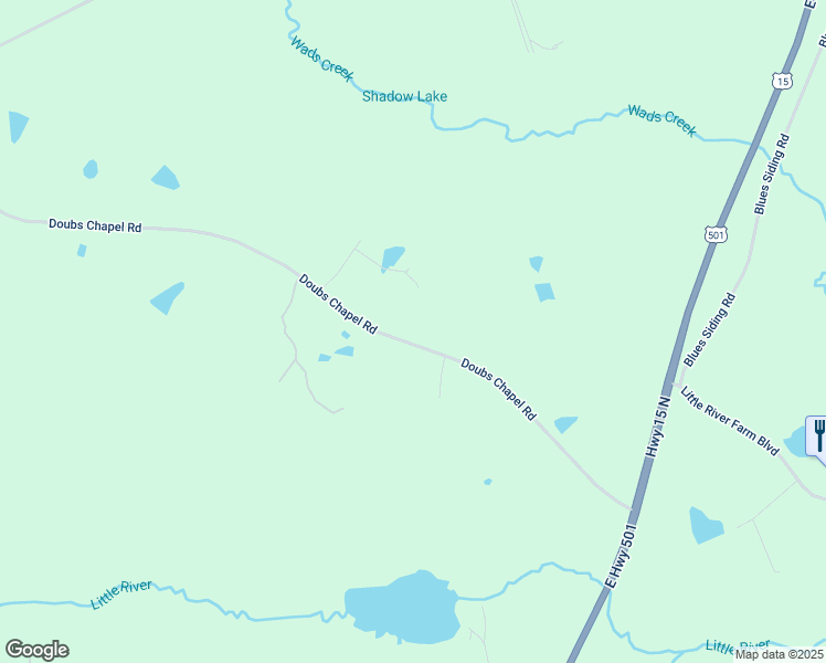 map of restaurants, bars, coffee shops, grocery stores, and more near 428 Doubs Chapel Road in Moore County