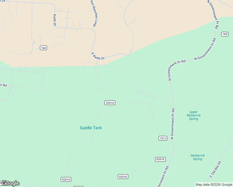 map of restaurants, bars, coffee shops, grocery stores, and more near 14638 East Keith Drive in Parks