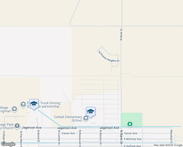 map of restaurants, bars, coffee shops, grocery stores, and more near 5253 North Summerhaven Drive in Kingman