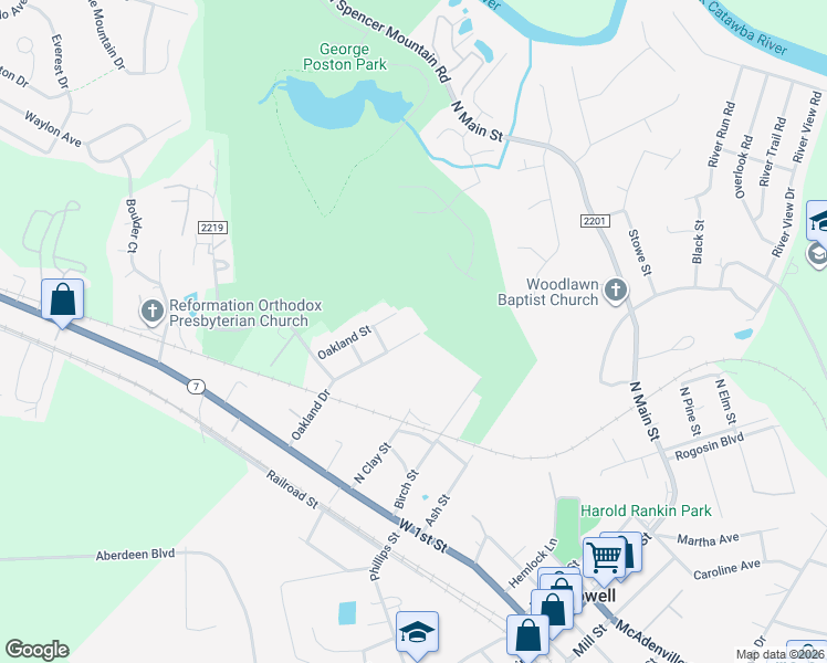 map of restaurants, bars, coffee shops, grocery stores, and more near 517 Oakland Drive in Lowell