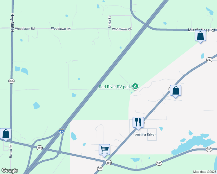 map of restaurants, bars, coffee shops, grocery stores, and more near 106 Bull Horn in Judsonia