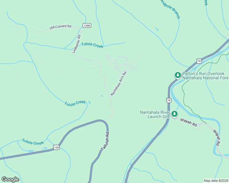 map of restaurants, bars, coffee shops, grocery stores, and more near 435 Nantahalla Acres Road in Robbinsville
