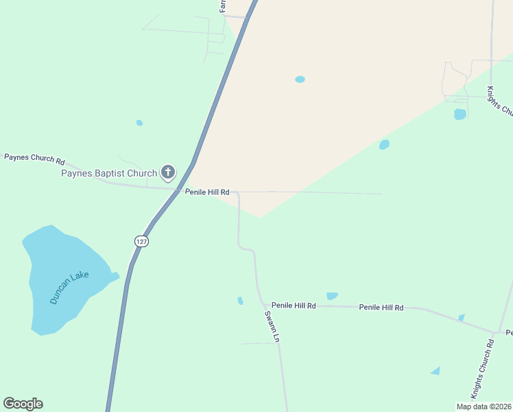 map of restaurants, bars, coffee shops, grocery stores, and more near 3770 Penile Hill Road in Decherd