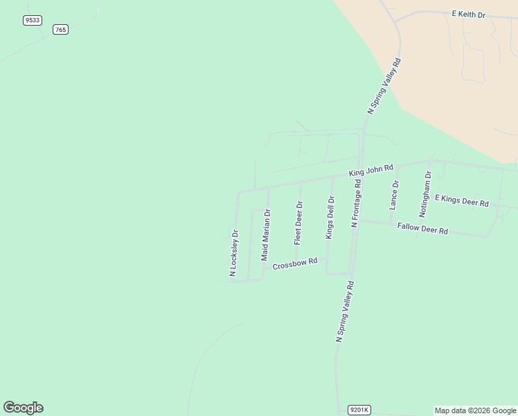 map of restaurants, bars, coffee shops, grocery stores, and more near 1732 Maid Marian Drive in Parks