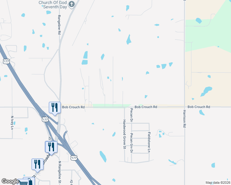 map of restaurants, bars, coffee shops, grocery stores, and more near 19901 Prairie View Road in Tecumseh