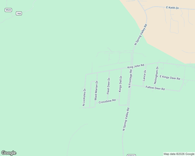 map of restaurants, bars, coffee shops, grocery stores, and more near 1732 Maid Marian Drive in Parks