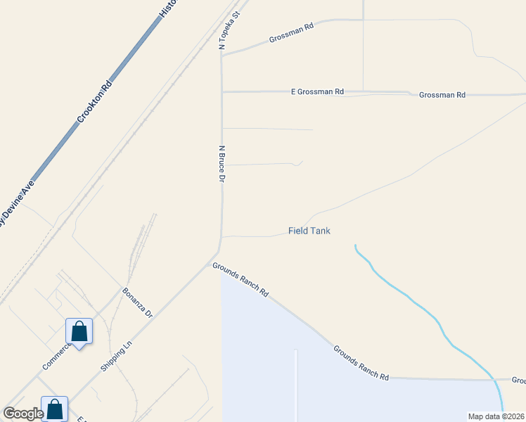 map of restaurants, bars, coffee shops, grocery stores, and more near 5056 East Gilbert Road in Kingman