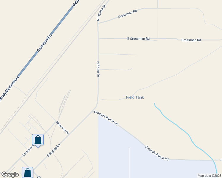 map of restaurants, bars, coffee shops, grocery stores, and more near 5056 East Gilbert Road in Kingman