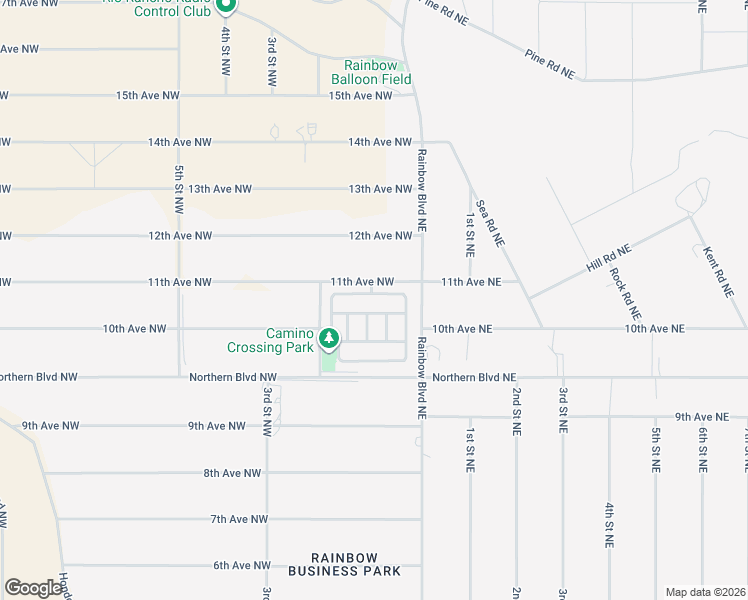 map of restaurants, bars, coffee shops, grocery stores, and more near 80 El Camino Loop Northwest in Rio Rancho