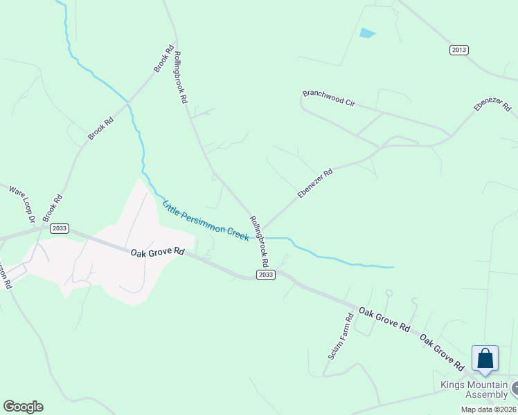 map of restaurants, bars, coffee shops, grocery stores, and more near 124 Rollingbrook Road in Kings Mountain