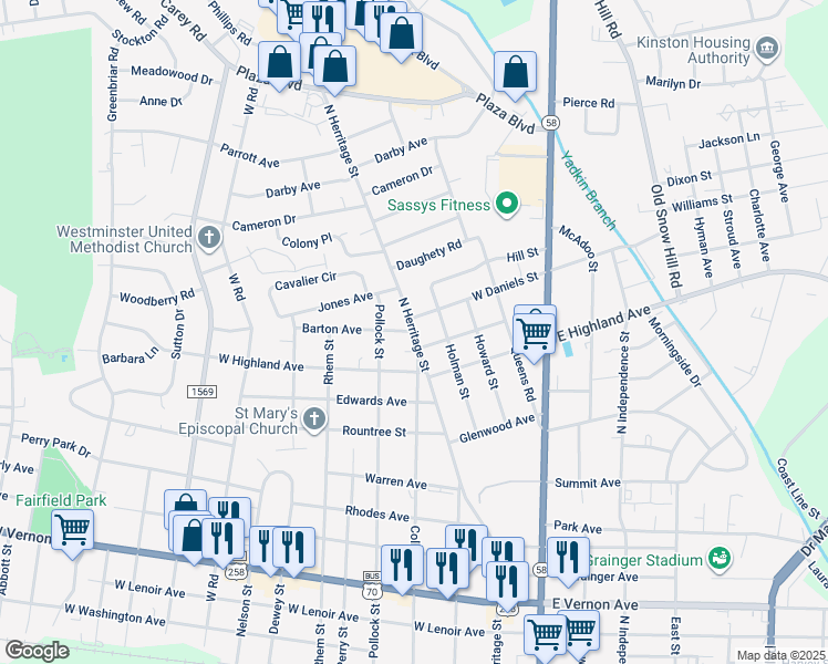 North Herritage Street, Kinston NC Walk Score