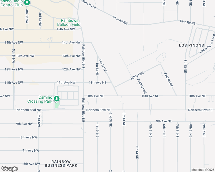 map of restaurants, bars, coffee shops, grocery stores, and more near 1100 Sea Road Northeast in Rio Rancho