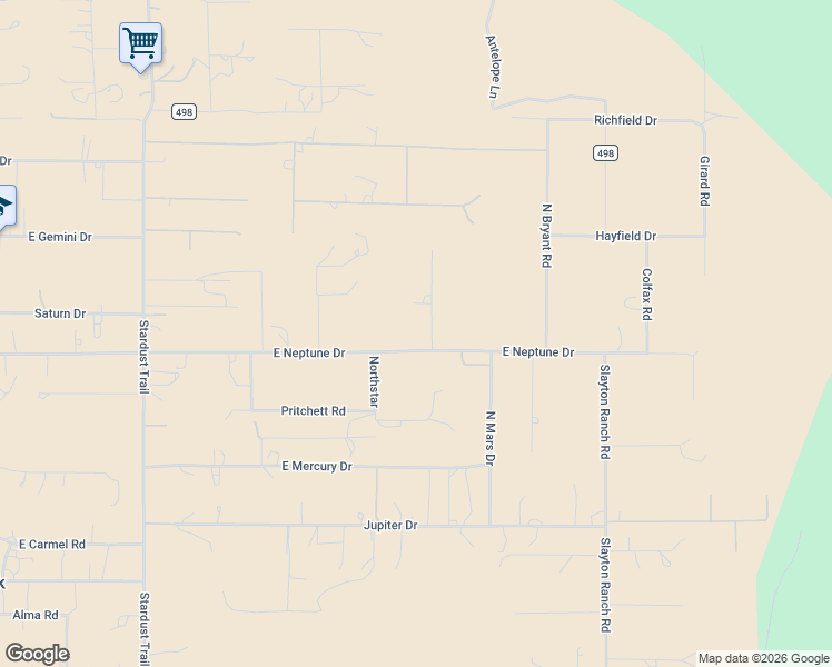 map of restaurants, bars, coffee shops, grocery stores, and more near 9534 Thoreau Road in Flagstaff