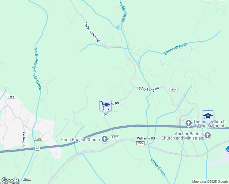 map of restaurants, bars, coffee shops, grocery stores, and more near 100 Barn House Road in Pisgah Forest