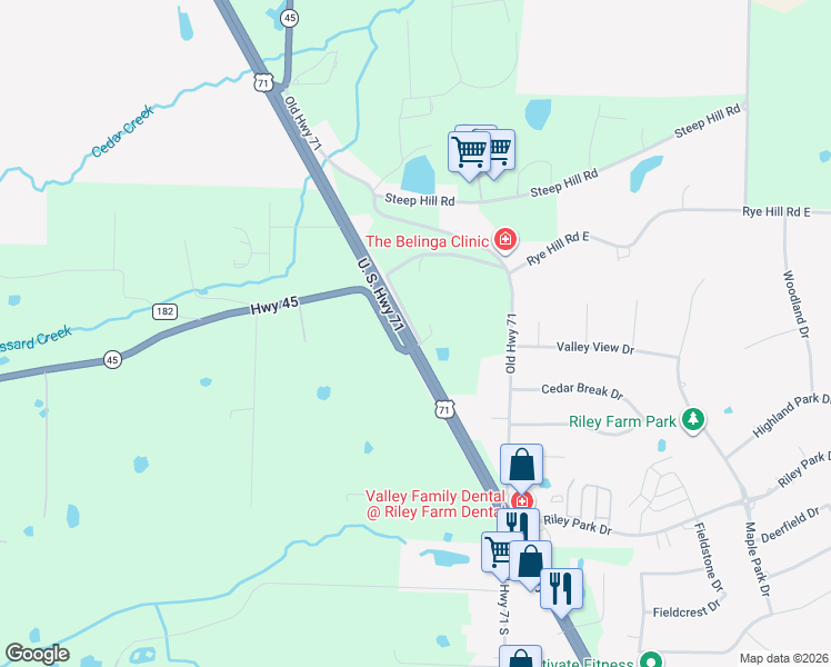 map of restaurants, bars, coffee shops, grocery stores, and more near in Sebastian County