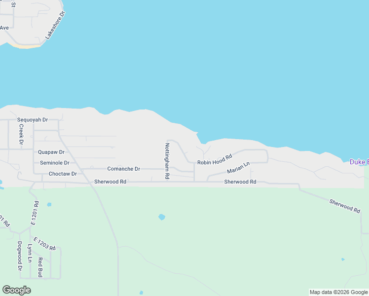 map of restaurants, bars, coffee shops, grocery stores, and more near 1077 Robin Hood Road in Eufaula