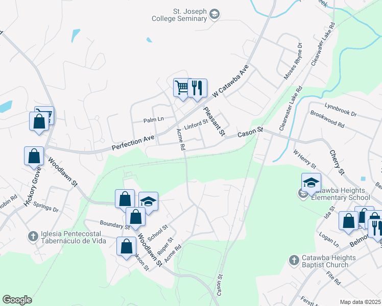 map of restaurants, bars, coffee shops, grocery stores, and more near 1111 Cason Street in Belmont