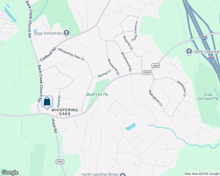 map of restaurants, bars, coffee shops, grocery stores, and more near 4946 Rocky River Road in Charlotte