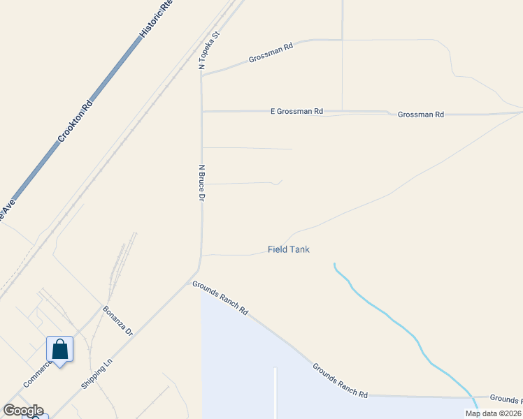 map of restaurants, bars, coffee shops, grocery stores, and more near 5127 East Gilbert Road in Kingman