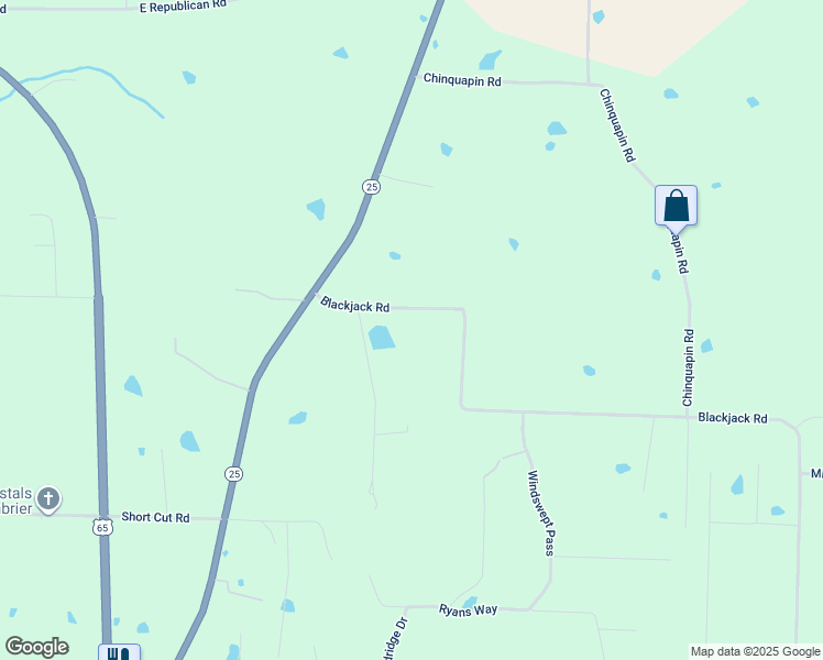 map of restaurants, bars, coffee shops, grocery stores, and more near 26 Blackjack Road in Greenbrier