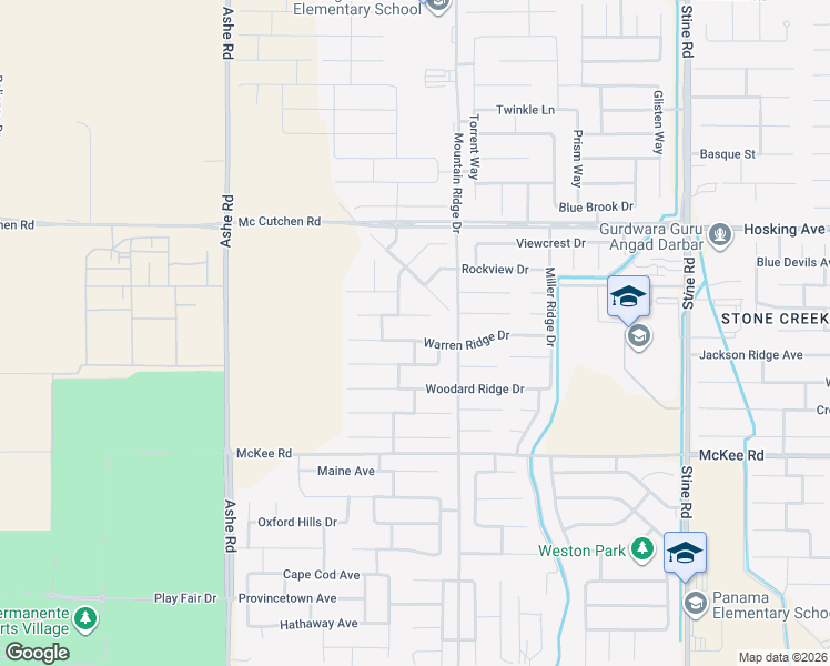 map of restaurants, bars, coffee shops, grocery stores, and more near 5813 Amber Ridge Drive in Bakersfield