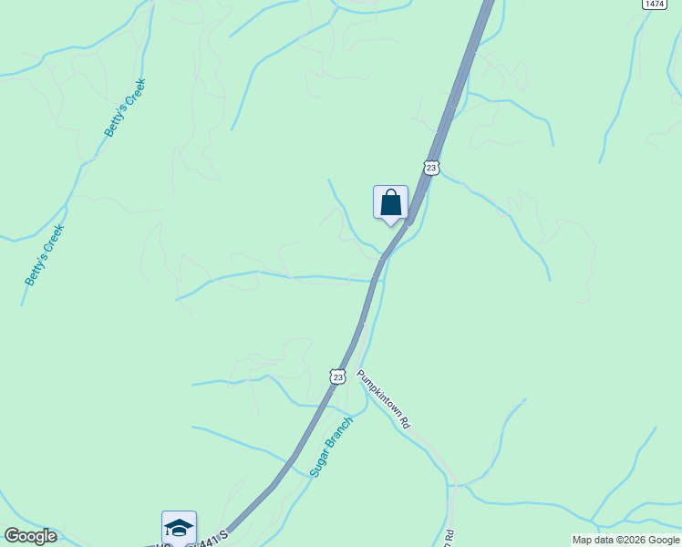 map of restaurants, bars, coffee shops, grocery stores, and more near 82 Merry Cove Road in Sylva