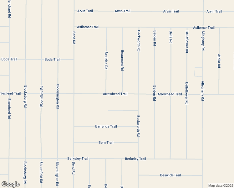 map of restaurants, bars, coffee shops, grocery stores, and more near Arrowhead Trail in San Luis Obispo County