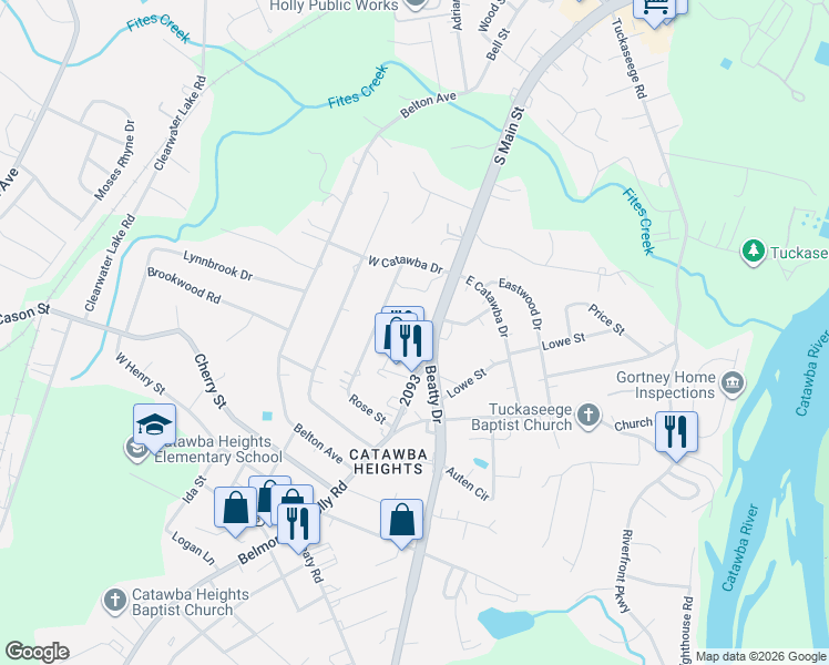 map of restaurants, bars, coffee shops, grocery stores, and more near 1002 South Main Street in Mount Holly