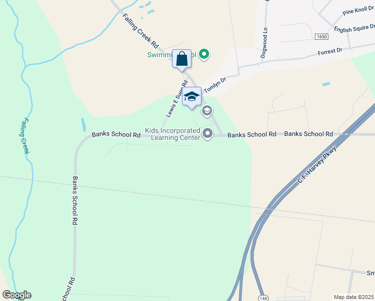 map of restaurants, bars, coffee shops, grocery stores, and more near 2917 Laurel Ridge Lane in Kinston