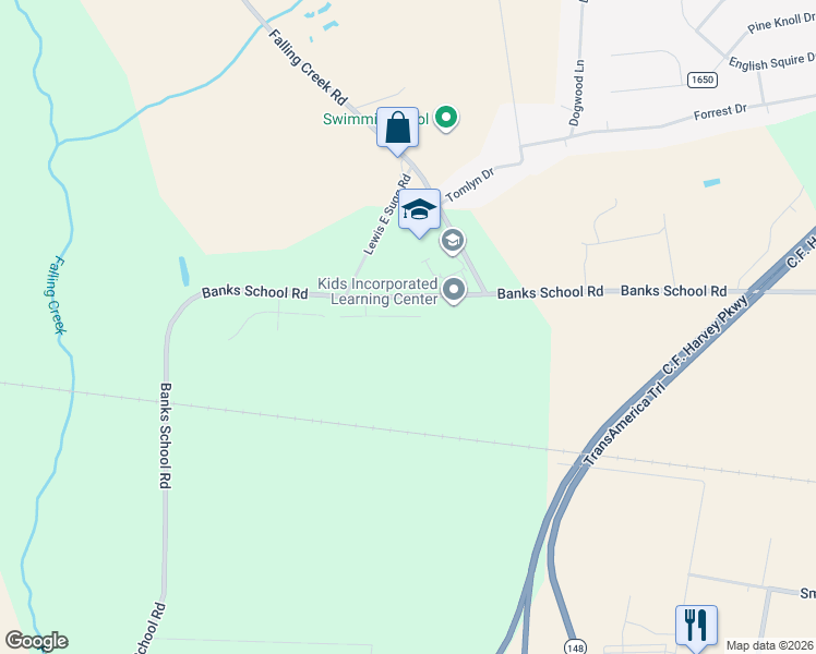 map of restaurants, bars, coffee shops, grocery stores, and more near 2917 Laurel Ridge Lane in Kinston