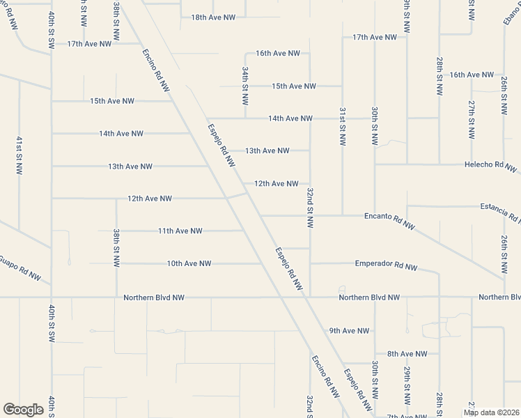 map of restaurants, bars, coffee shops, grocery stores, and more near Encanto Road Northwest in Rio Rancho