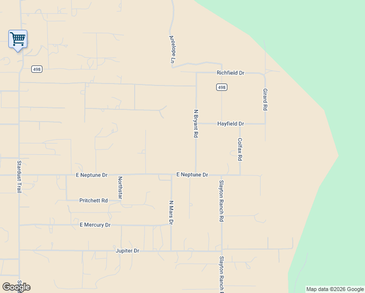map of restaurants, bars, coffee shops, grocery stores, and more near 9600 North Bryant Road in Flagstaff