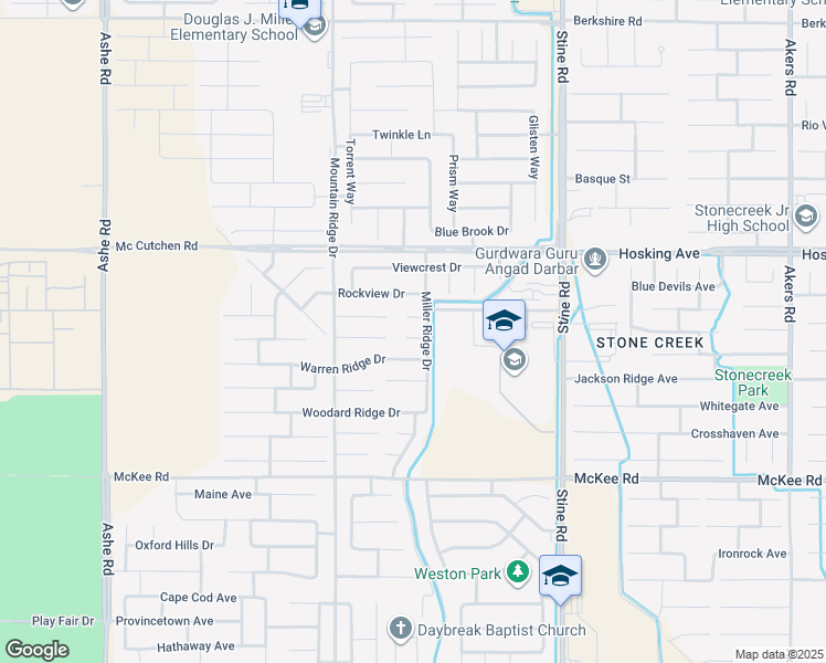 map of restaurants, bars, coffee shops, grocery stores, and more near 5409 Tejon Ridge Court in Bakersfield