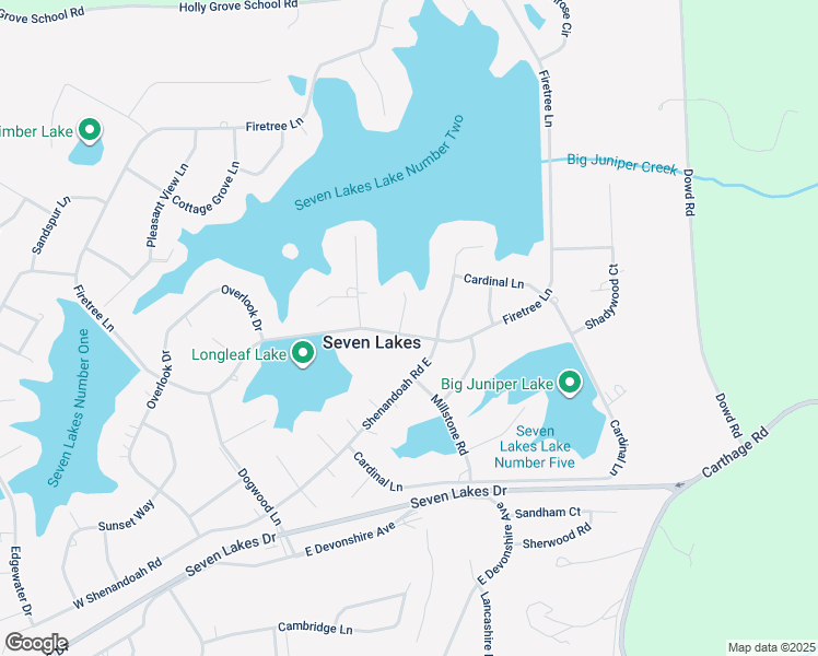 map of restaurants, bars, coffee shops, grocery stores, and more near 100 Scuppernong Court in Seven Lakes