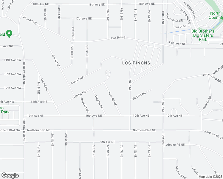 map of restaurants, bars, coffee shops, grocery stores, and more near 1204 Kent Road Northeast in Rio Rancho