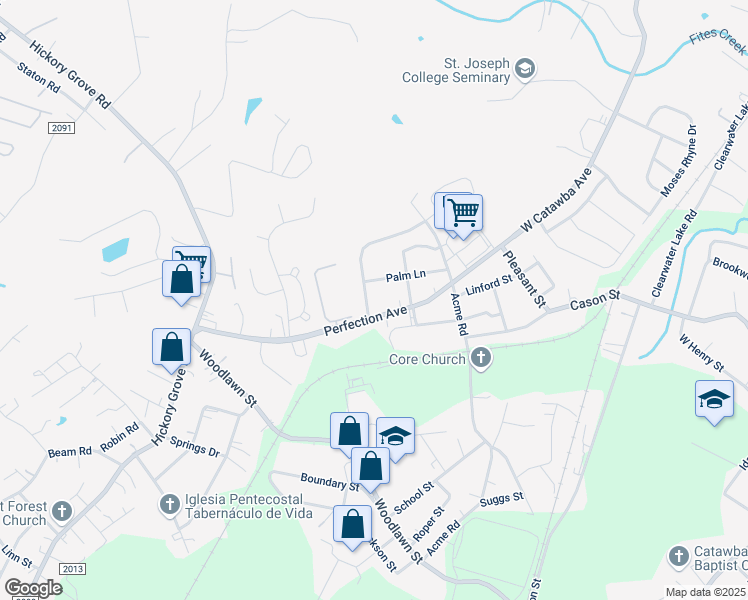 map of restaurants, bars, coffee shops, grocery stores, and more near 1739 Perfection Avenue in Belmont