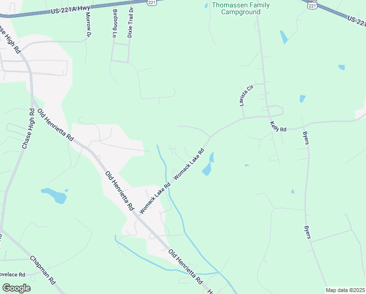 map of restaurants, bars, coffee shops, grocery stores, and more near 338 Womack Lake Road in Forest City