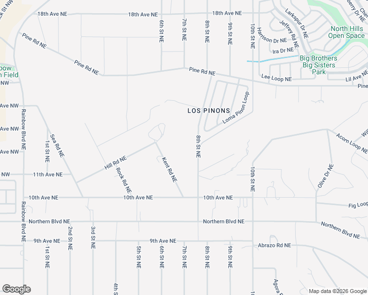 map of restaurants, bars, coffee shops, grocery stores, and more near 1204 Kent Road Northeast in Rio Rancho