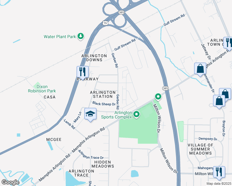 map of restaurants, bars, coffee shops, grocery stores, and more near 11249 Ivy Drive in Arlington