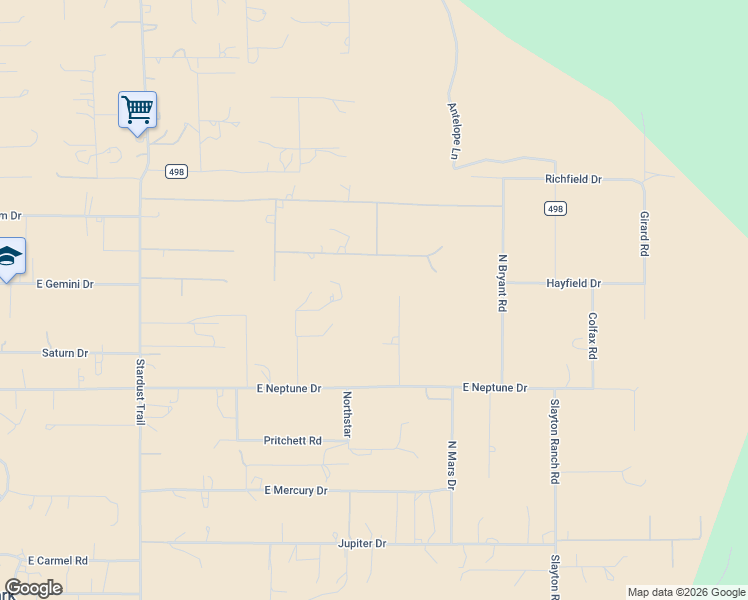 map of restaurants, bars, coffee shops, grocery stores, and more near 9694 Thoreau Road in Flagstaff