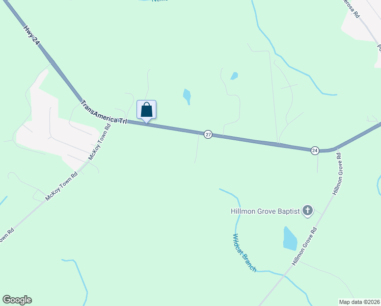 map of restaurants, bars, coffee shops, grocery stores, and more near 74 Wildcat Lane in Cameron