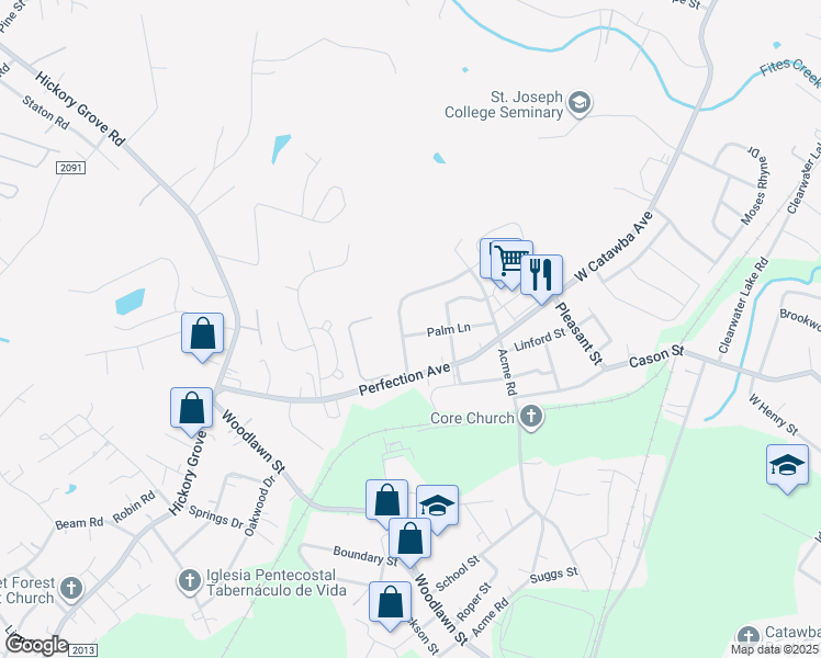 map of restaurants, bars, coffee shops, grocery stores, and more near 2011 Palm Lane in Belmont