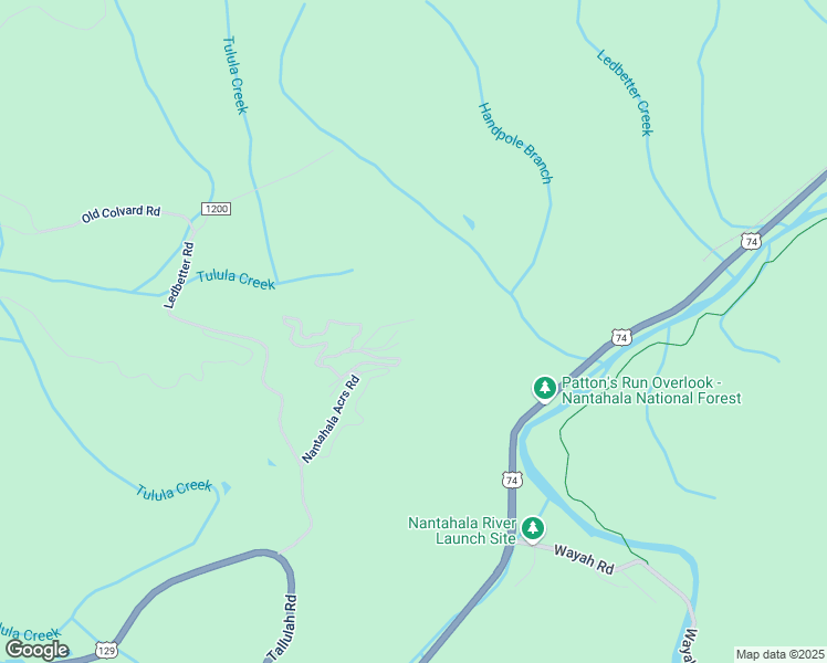map of restaurants, bars, coffee shops, grocery stores, and more near 610 Nantahala Acres Road in Robbinsville