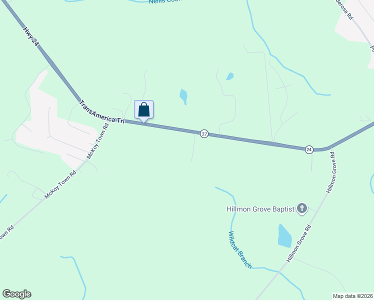 map of restaurants, bars, coffee shops, grocery stores, and more near 74 Wildcat Lane in Cameron